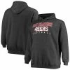 Men's Fanatics Branded Heathered Charcoal San Francisco 49ers Big & Tall Practice Pullover Hoodie -Metaverse shop unnamed file 19919