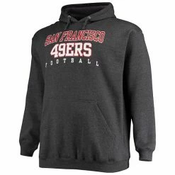 Men's Fanatics Branded Heathered Charcoal San Francisco 49ers Big & Tall Practice Pullover Hoodie -Metaverse shop unnamed file 19920