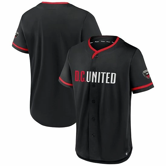 Men's Fanatics Branded Black/Red D.C. United Ultimate Player Baseball Jersey 4 Men's Fanatics Branded Black/Red D.C. United Ultimate Player Baseball Jersey - Image 2