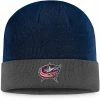 Men's Fanatics Branded Charcoal/Navy Columbus Blue Jackets Team Cuffed Knit Hat