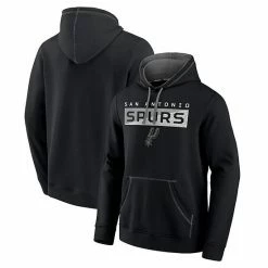 Men's Fanatics Branded Black/Gray San Antonio Spurs Split The Crowd Pullover Hoodie -Metaverse shop unnamed file 20004