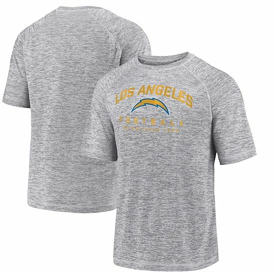 Men's Fanatics Branded Gray Los Angeles Chargers Shade Battle Ready Raglan Space-Dye T-Shirt 3 Men's Fanatics Branded Gray Los Angeles Chargers Shade Battle Ready Raglan Space-Dye T-Shirt