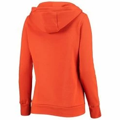 Women's Fanatics Branded Orange Miami Hurricanes Primary Logo V-Neck Pullover Hoodie -Metaverse shop unnamed file 2007