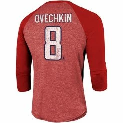 Men's Fanatics Branded Alexander Ovechkin Red Washington Capitals Name & Number Tri-Blend Raglan 3/4-Sleeve T-Shirt 4 Men's Fanatics Branded Alexander Ovechkin Red Washington Capitals Name & Number Tri-Blend Raglan 3/4-Sleeve T-Shirt -Metaverse shop unnamed file 20078