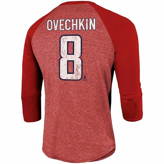 Men's Fanatics Branded Alexander Ovechkin Red Washington Capitals Name & Number Tri-Blend Raglan 3/4-Sleeve T-Shirt Men's Fanatics Branded Alexander Ovechkin Red Washington Capitals Name & Number Tri-Blend Raglan 3/4-Sleeve T-Shirt -Metaverse shop unnamed file 20078