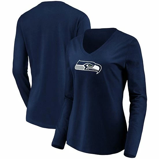 Women's Fanatics Branded College Navy Seattle Seahawks Primary Logo V-Neck T-Shirt Women's Fanatics Branded College Navy Seattle Seahawks Primary Logo V-Neck T-Shirt -Metaverse shop unnamed file 20079