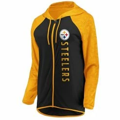 Women's Fanatics Branded Black Pittsburgh Steelers Forever Fan Logo Full-Zip Hoodie -Metaverse shop unnamed file 20085