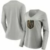 Women's Fanatics Branded Gray Vegas Golden Knights Primary Logo Long Sleeve V-Neck T-Shirt 1 Women's Fanatics Branded Gray Vegas Golden Knights Primary Logo Long Sleeve V-Neck T-Shirt -Metaverse shop unnamed file 20090