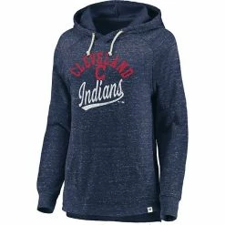 Women's Fanatics Branded Navy Cleveland Indians Faded Script Raglan Pullover Hoodie -Metaverse shop unnamed file 20104