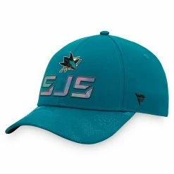 Men's Fanatics Branded Teal San Jose Sharks Authentic Pro Team Locker Room Adjustable Hat