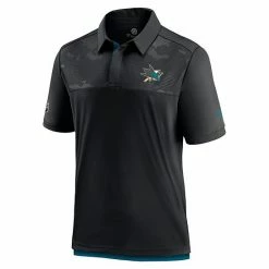 Men's Fanatics Branded Black San Jose Sharks Authentic Pro Locker Room Team Polo -Metaverse shop unnamed file 20166