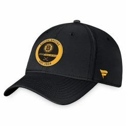 Men's Fanatics Branded Black Boston Bruins Authentic Pro Team Training Camp Practice Flex Hat