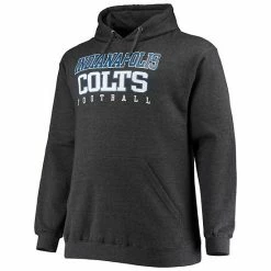 Men's Fanatics Branded Heathered Charcoal Indianapolis Colts Big & Tall Practice Pullover Hoodie -Metaverse shop unnamed file 20196