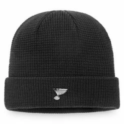 Men's Fanatics Branded Black St. Louis Blues Authentic Pro Black Ice Cuffed Knit Hat