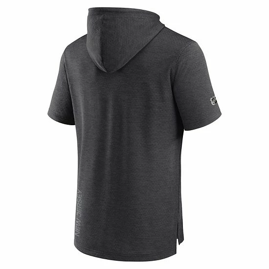 Men's Fanatics Branded Heather Charcoal New Jersey Devils Authentic Pro Road Performance Short Sleeve Pullover Hoodie 6 Men's Fanatics Branded Heather Charcoal New Jersey Devils Authentic Pro Road Performance Short Sleeve Pullover Hoodie - Image 4