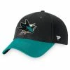 Men's Fanatics Branded Black/Teal San Jose Sharks Core Adjustable Hat -Metaverse shop unnamed file 20349