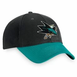 Men's Fanatics Branded Black/Teal San Jose Sharks Core Adjustable Hat -Metaverse shop unnamed file 20352
