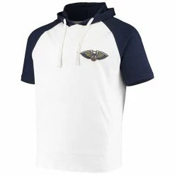 Fanatics Men's Zion Williamson White/Navy New Orleans Pelicans Player Raglan Pullover Hoodie -Metaverse shop unnamed file 20365