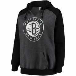 Women's Fanatics Branded Heathered Charcoal/Black Brooklyn Nets Plus Size Raglan Notch Neck Pullover Hoodie 8 Women's Fanatics Branded Heathered Charcoal/Black Brooklyn Nets Plus Size Raglan Notch Neck Pullover Hoodie -Metaverse shop unnamed file 20368