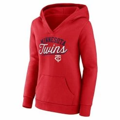 Women's Fanatics Branded Red Minnesota Twins Simplicity Crossover V-Neck Pullover Hoodie 4 Women's Fanatics Branded Red Minnesota Twins Simplicity Crossover V-Neck Pullover Hoodie -Metaverse shop unnamed file 2037