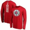 Men's Fanatics Branded Paul George Red LA Clippers Team Playmaker Name & Number Long Sleeve T-Shirt -Metaverse shop unnamed file 20398