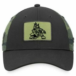 Men's Fanatics Branded Black/Camo Arizona Coyotes Military Appreciation Adjustable Hat -Metaverse shop unnamed file 20422