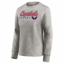 Women's Fanatics Branded Heathered Gray Washington Capitals Fan Favorite Script Pullover Sweatshirt -Metaverse shop unnamed file 20433