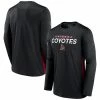 Men's Fanatics Branded Black Arizona Coyotes Authentic Pro Rink Performance Long Sleeve T-Shirt