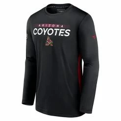 Men's Fanatics Branded Black Arizona Coyotes Authentic Pro Rink Performance Long Sleeve T-Shirt -Metaverse shop unnamed file 20468