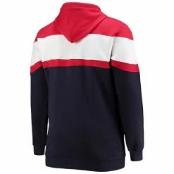 Men's Fanatics Branded Navy/Red New Orleans Pelicans Big & Tall Colorblock Wordmark Tripod Full-Zip Hoodie -Metaverse shop unnamed file 20495