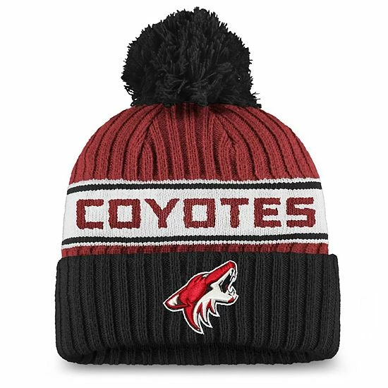 Women's Fanatics Branded Garnet/Black Arizona Coyotes Authentic Pro Locker Room Cuffed Knit Hat with Pom Women's Fanatics Branded Garnet/Black Arizona Coyotes Authentic Pro Locker Room Cuffed Knit Hat With Pom -Metaverse shop unnamed file 20507