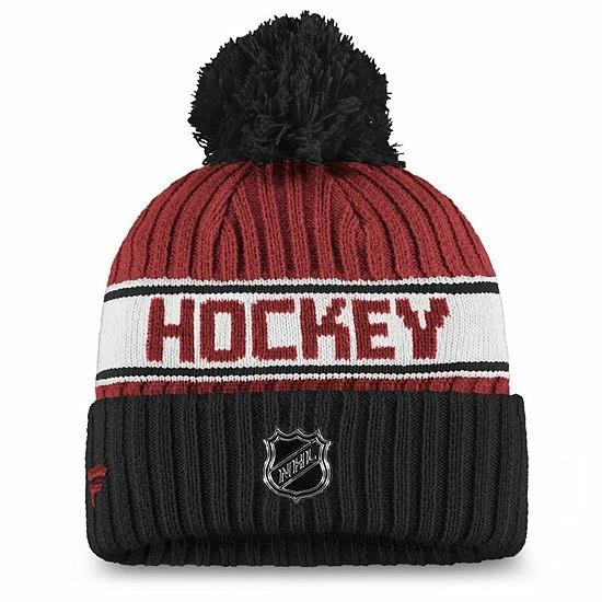 Women's Fanatics Branded Garnet/Black Arizona Coyotes Authentic Pro Locker Room Cuffed Knit Hat with Pom Women's Fanatics Branded Garnet/Black Arizona Coyotes Authentic Pro Locker Room Cuffed Knit Hat With Pom -Metaverse shop unnamed file 20509