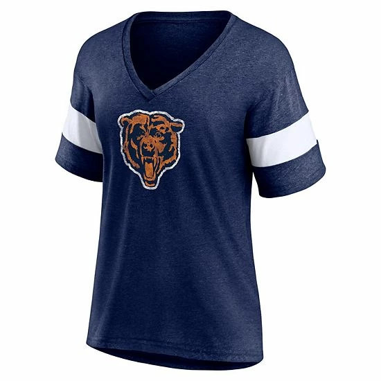 Women's Fanatics Branded Heathered Navy Chicago Bears Throwback Logo Tri-Blend Striped V-Neck T-Shirt Women's Fanatics Branded Heathered Navy Chicago Bears Throwback Logo Tri-Blend Striped V-Neck T-Shirt -Metaverse shop unnamed file 20521