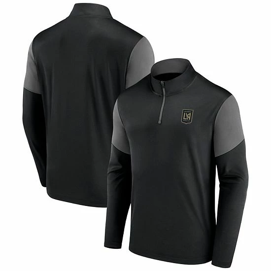 Men's Fanatics Branded Black/Gray LAFC Primary Logo Quarter-Zip Jacket Men's Fanatics Branded Black/Gray LAFC Primary Logo Quarter-Zip Jacket -Metaverse shop unnamed file 20551