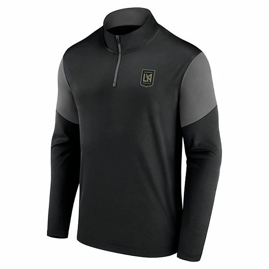 Men's Fanatics Branded Black/Gray LAFC Primary Logo Quarter-Zip Jacket Men's Fanatics Branded Black/Gray LAFC Primary Logo Quarter-Zip Jacket -Metaverse shop unnamed file 20553
