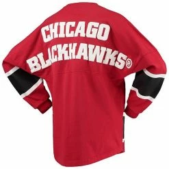 Women's Fanatics Branded Red Chicago Blackhawks Lace-Up Jersey T-Shirt -Metaverse shop unnamed file 20581
