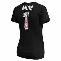Women's Fanatics Branded Black Colorado Rockies Mother's Day Logo V-Neck T-Shirt -Metaverse shop unnamed file 20645