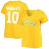 Women's Fanatics Branded Justin Herbert Gold Los Angeles Chargers Plus Size Name & Number V-Neck T-Shirt 1 Women's Fanatics Branded Justin Herbert Gold Los Angeles Chargers Plus Size Name & Number V-Neck T-Shirt -Metaverse shop unnamed file 20648