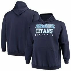 Men's Fanatics Branded Navy Tennessee Titans Big & Tall Stacked Pullover Hoodie -Metaverse shop unnamed file 20673
