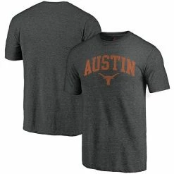 Men's Fanatics Branded Heathered Charcoal Texas Longhorns College Town Tri-Blend T-Shirt -Metaverse shop unnamed file 20680