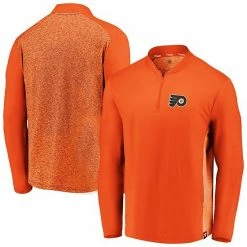 Men's Fanatics Branded Orange Philadelphia Flyers Iconic Clutch Quarter-Zip Jacket