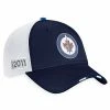 Men's Fanatics Branded Navy/White Winnipeg Jets 2022 NHL Draft Authentic Pro On Stage Trucker Adjustable Hat
