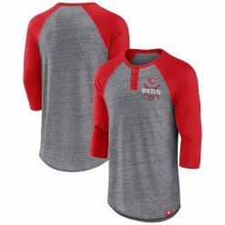 Men's Fanatics Branded Heathered Gray/Red Cincinnati Reds Iconic Above Heat Speckled Raglan Henley 3/4 Sleeve T-Shirt 7 Men's Fanatics Branded Heathered Gray/Red Cincinnati Reds Iconic Above Heat Speckled Raglan Henley 3/4 Sleeve T-Shirt -Metaverse shop unnamed file 20732