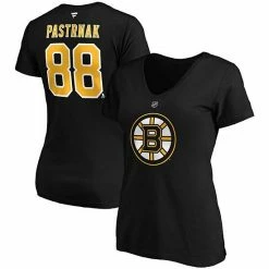 Women's Fanatics Branded David Pastrnak Black Boston Bruins Plus Size Name & Number V-Neck T-Shirt -Metaverse shop unnamed file 20785
