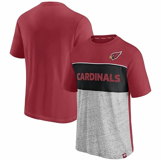 Men's Fanatics Branded Cardinal/Heathered Gray Arizona Cardinals Colorblock T-Shirt Men's Fanatics Branded Cardinal/Heathered Gray Arizona Cardinals Colorblock T-Shirt -Metaverse shop unnamed file 20797