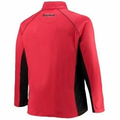 Men's Fanatics Branded Red/Black Tampa Bay Buccaneers Big & Tall Polyester Quarter-Zip Raglan Jacket -Metaverse shop unnamed file 20813