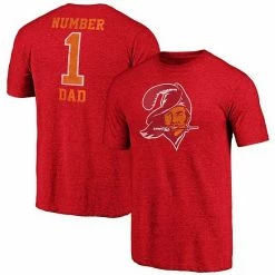 Men's Fanatics Branded Heathered Red Tampa Bay Buccaneers Historic Logo Greatest Dad Tri-Blend T-Shirt -Metaverse shop unnamed file 20827