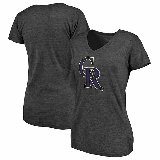 Women's Fanatics Branded Heathered Charcoal Colorado Rockies Core Weathered Tri-Blend V-Neck T-Shirt Women's Fanatics Branded Heathered Charcoal Colorado Rockies Core Weathered Tri-Blend V-Neck T-Shirt -Metaverse shop unnamed file 20840