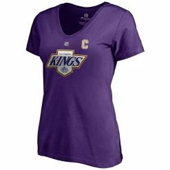 Women's Fanatics Branded Anze Kopitar Purple Los Angeles Kings 2020/21 Special Edition Authentic Stack Name & Number V-Neck T-Shirt -Metaverse shop unnamed file 20854