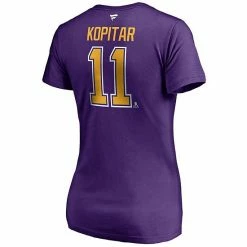 Women's Fanatics Branded Anze Kopitar Purple Los Angeles Kings 2020/21 Special Edition Authentic Stack Name & Number V-Neck T-Shirt -Metaverse shop unnamed file 20855